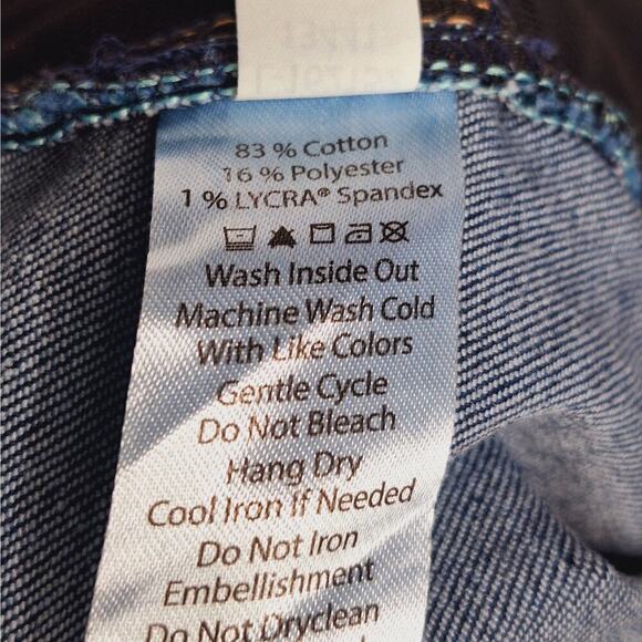 Lularoe High Rise Slim Straight Jean 42 (22-23W) Magic Waist Medium Wash Stretch - Picture 6 of 9